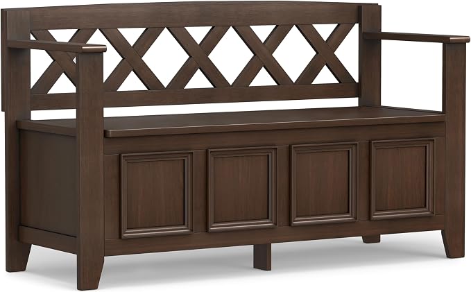 SIMPLIHOME Amherst Entryway Storage Bench by SimpliHome