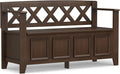 SIMPLIHOME Amherst Entryway Storage Bench by SimpliHome
