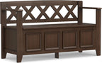 SIMPLIHOME Amherst Entryway Storage Bench by SimpliHome