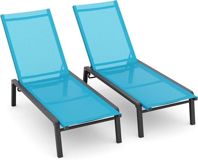 Patio Chaise Lounge Set of 2 by FHVIT