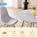 5-Piece Round Dining Table Set, Small 35.5" Kitchen Table Chairs Set of 4 Space - Image 3