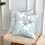 Nautical Coastal Throw Pillow Covers 20x20 Set of 2, Beach Themed Ocean - Image 4