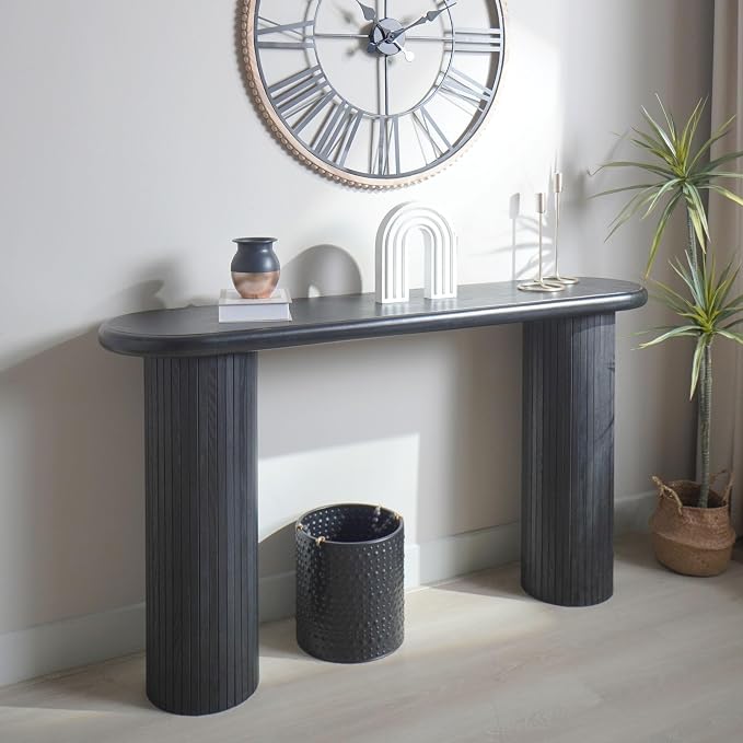 56" Wood Console Table for Entryway, Modern Sofa Table for Living Room - Image 4