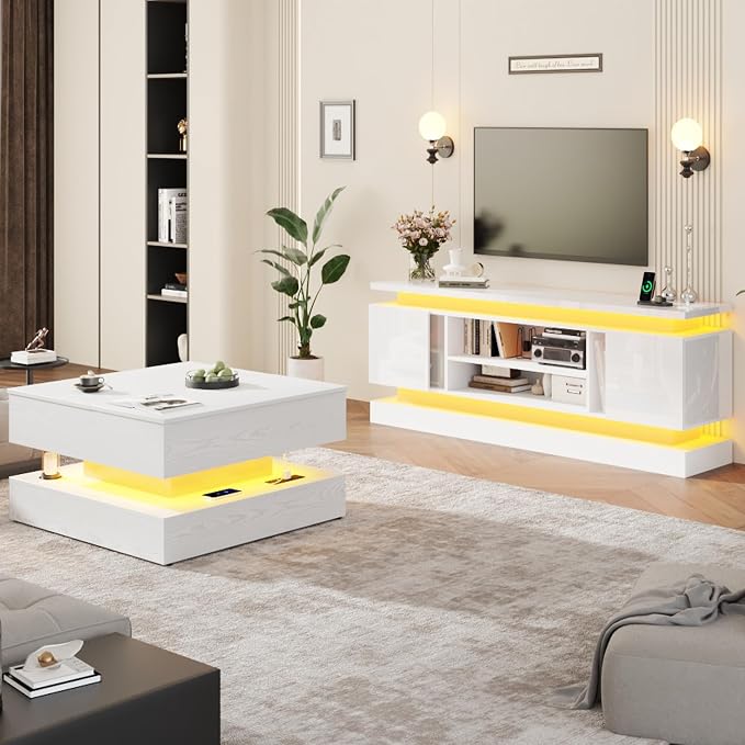 chartustriable 71IN LED TV Stands w/Power Outlet - Image 3