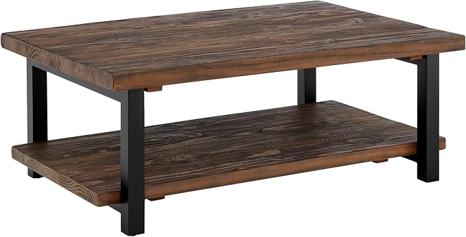 Alaterre Furniture Pomona Living Room 48 Inch Rectangular Solid Wood Coffee - Image 10