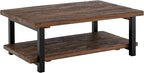 Alaterre Furniture Pomona Living Room 48 Inch Rectangular Solid Wood Coffee - Image 10