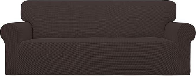 Easy-Going Stretch Oversized Sofa Couch Slipcover Washable Chocolate | 1-Piece by Easy-Going