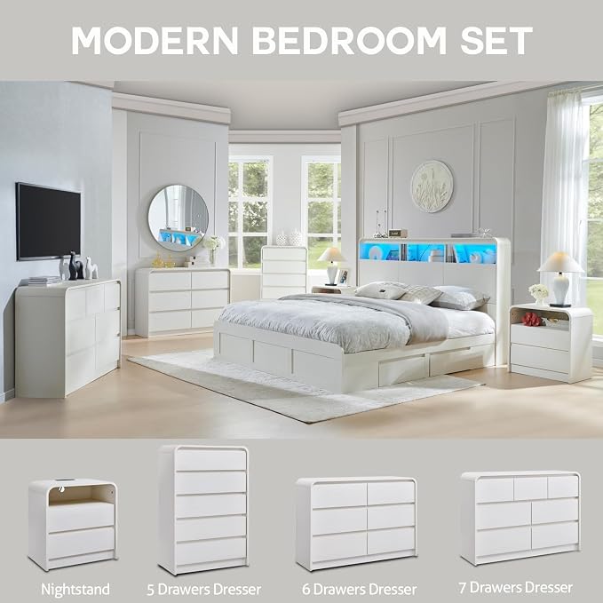 Aitjunz Modern 6 Drawers Dresser - Image 6