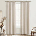 Custom Natural Linen Pinch Pleated Room Divider Curtains 78 Inches Long 2 by PleatedDrapes