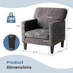 DUMOS Dark Grey Modern Accent Chairs - Image 3
