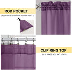 Plum Sheer Curtains 84 Inches Long 2 Panels - Image 2