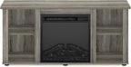 Furinno Jensen Fireplace Entertainment Center TV Stand - Image 2