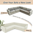 Arfntevss Stretch Sectional Couch Covers L Shaped Corner Sectional Sofa Cover - Image 6