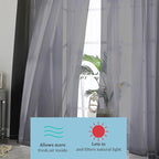 Black Sheer Curtains 144 inch Extra Long, Elegant and Airy Drapes Translucent - Image 5