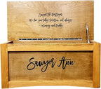 Personalized Engraved Wooden Toy Box by Handmade