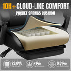 GTPLAYER Gaming Chair with Pocket Spring Cushion, Leather Office Chair with - Image 4