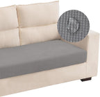 Water Repellent Couch Cushion Cover Loveseat Cover, Stretch Sectional Sofa Seat by TOPYUMH