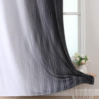 Black and Greyish White Ombre Blackout Curtains - Image 6
