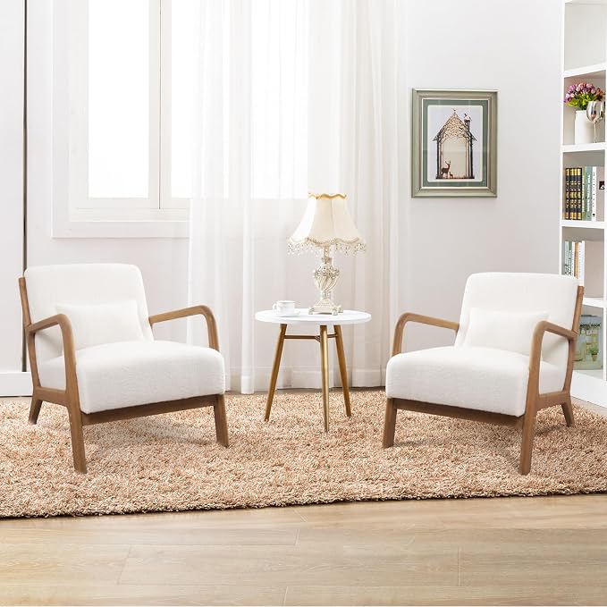 INZOY Mid Century Modern Accent Chair - Image 7