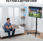 Mobile TV Cart Rolling TV Stand - Image 6