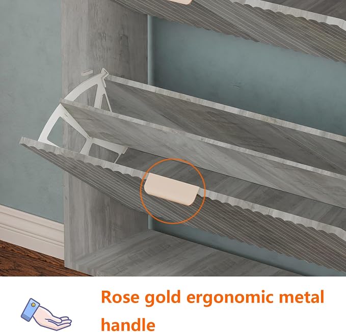 Shoe Cabinet Storage, Modern Freestanding Organizer - Image 6