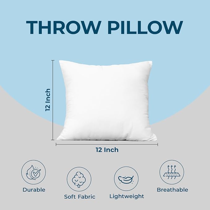 Utopia Bedding Throw Pillows, Decorative 12x12 Pillow Inserts - Image 4