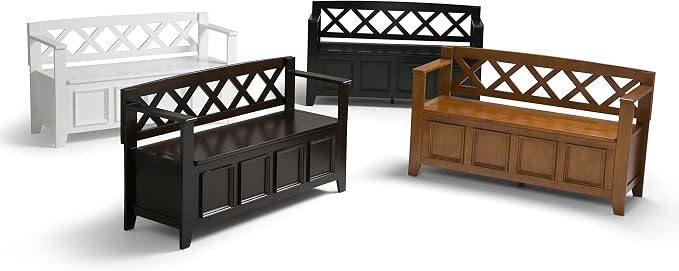 SIMPLIHOME Amherst Entryway Storage Bench - Image 13