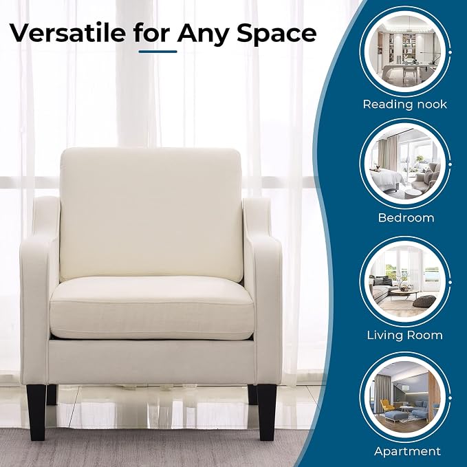 VINGLI Mid Century Modern Accent Chair, Waiting Room - Image 5
