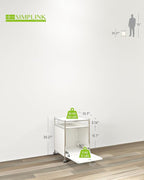 Matte Storage Cart with Flap Door, Large Capacity Storage Cart with Detachable - Image 2