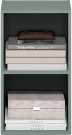 Furinno PASIR Book Shelf, 2-Tier Modern Bookshelf, Open Shelves Bookcase 9 x 12 - Image 4
