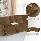 Arfntevss Sectional Recliner Couch Covers Velvet Washable Corner Sectional Sofa - Image 6