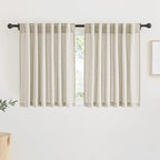 RYB HOME Sheer Linen Curtains Light & Privacy Semi Translucent Curtains Sheer by RYBHOME
