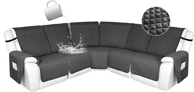 HDCAXKJ 100% Waterproof Reclining Sectional Couch Covers L Shape Recliner Sofa by HDCAXKJ