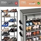 VTRIN Vertical Narrow Shoe Rack Organizer Tall Shoe Rack - Image 6