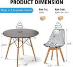 5-Piece Round Dining Table Set, Small Kitchen Table Chairs Set of 4 Space - Image 2