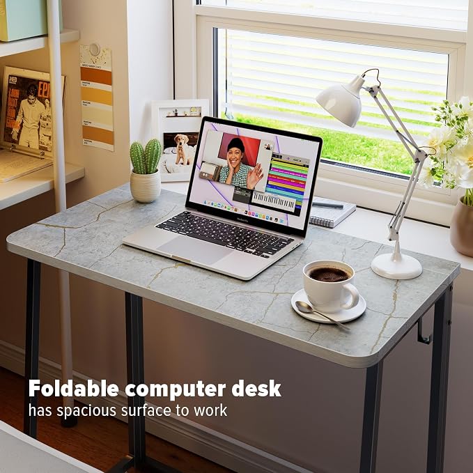 WOHOMO Small Foldable Computer Desk Writing Study Desk Easy Assembly - Image 3