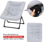 Comfy Saucer Chair for Adults, Soft Faux Fur Bedroom Chair, Accent Dorm Chairs - Image 7
