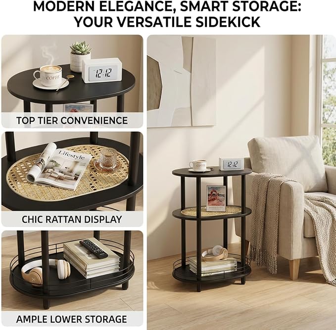Small Rattan Side/Accent Table - Image 6