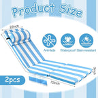 Wenqik 2 Pcs Outdoor Chaise Lounge Cushion - Image 2