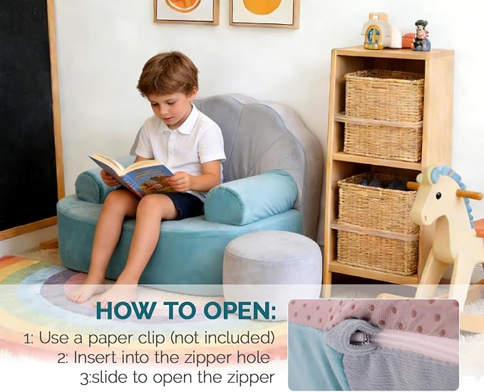 Snuggly Toddler Chair, Soft Kids Sofa - Image 7