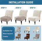 H.VERSAILTEX Armless Accent Chair Covers Thick Velvet Armless Chair Slipcovers - Image 7