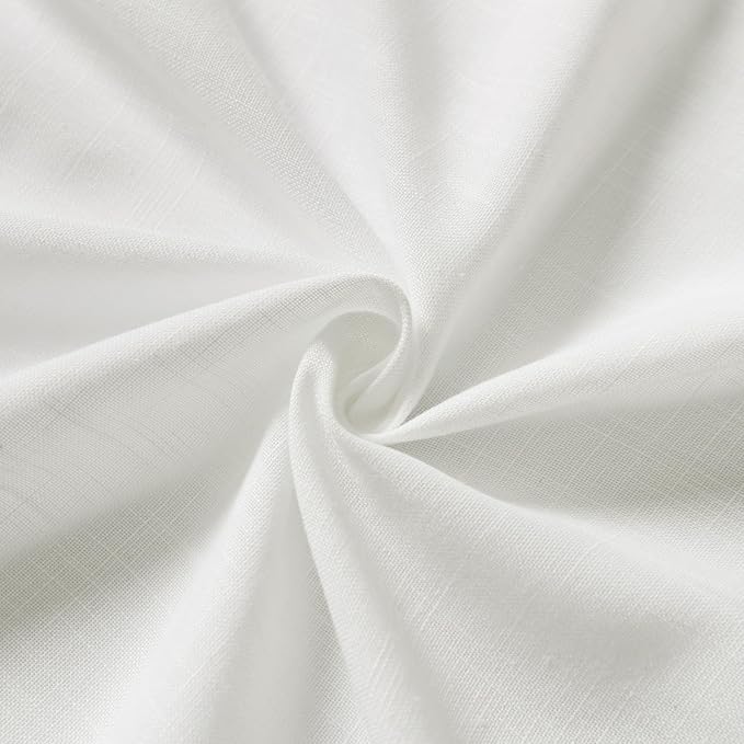 Off White Semi Sheer Linen Curtains 78 inch Length - Image 7
