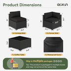 Aoxun 7 Piece Patio Furniture Set, Wicker Rattan Patio Sectional Sofa, Outdoor - Image 2