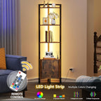 Furnulem Corner Shelf, 5-Tier Corner Cabinet - Image 5