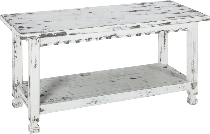 Country Cottage 36-Inch Farmhouse Entryway Bench - Image 8