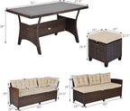 Tangkula 5 PCS Patio Furniture Set, Outdoor Conversation Set - Image 4