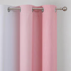 Pink and Greyish White Ombre Blackout Curtains - Image 4