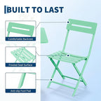 GarveeTech 3-Piece Folding Bistro Set, Heavy Duty Outdoor Patio Furniture - Image 3