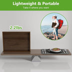 Artmeer Bed Tray Table with Folding Legs, Bamboo Breakfast in Bed - Image 4