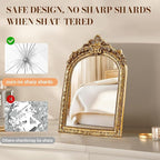 YUSONG Vintage Desk Mirror – 7" Gold Antique Tabletop Mirror - Image 6